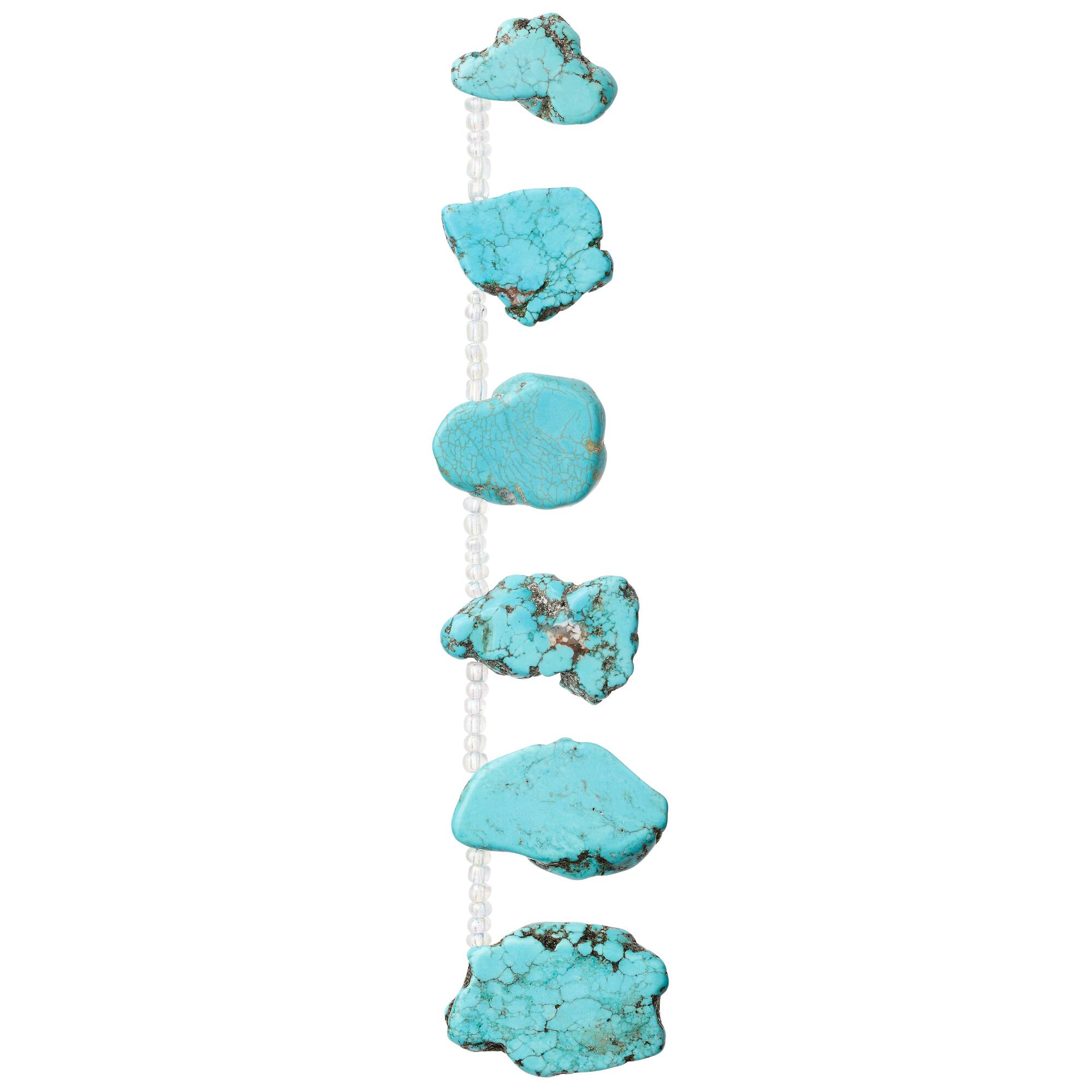 Turquoise Dyed Howlite Flat Chip Beads by Bead Landing™